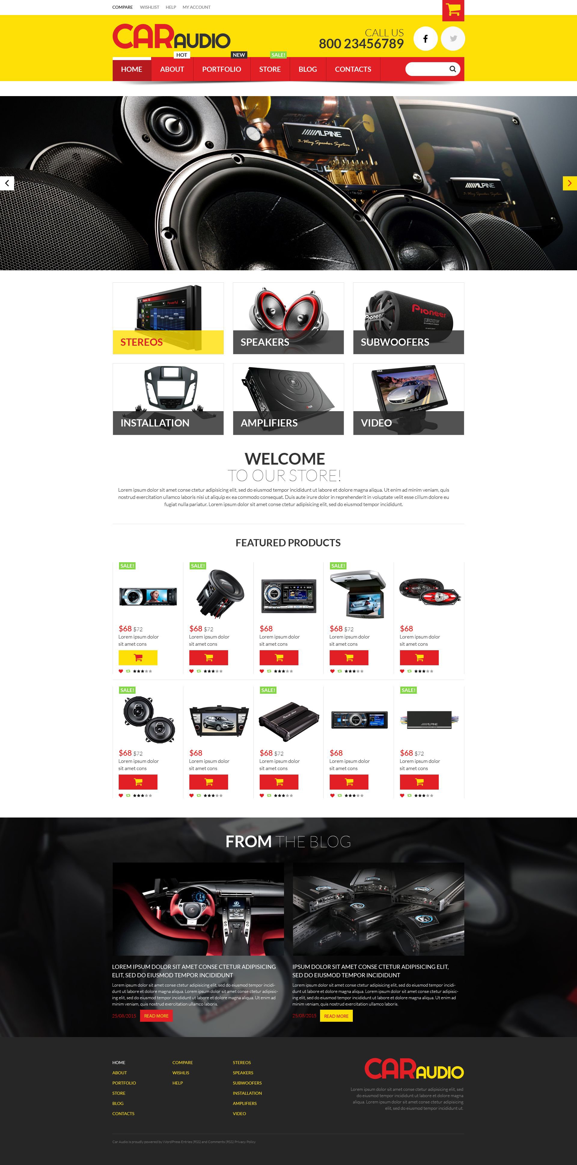 Tema WooCommerce "Car Audio Video Equipment" #52521 - captura de pantalla