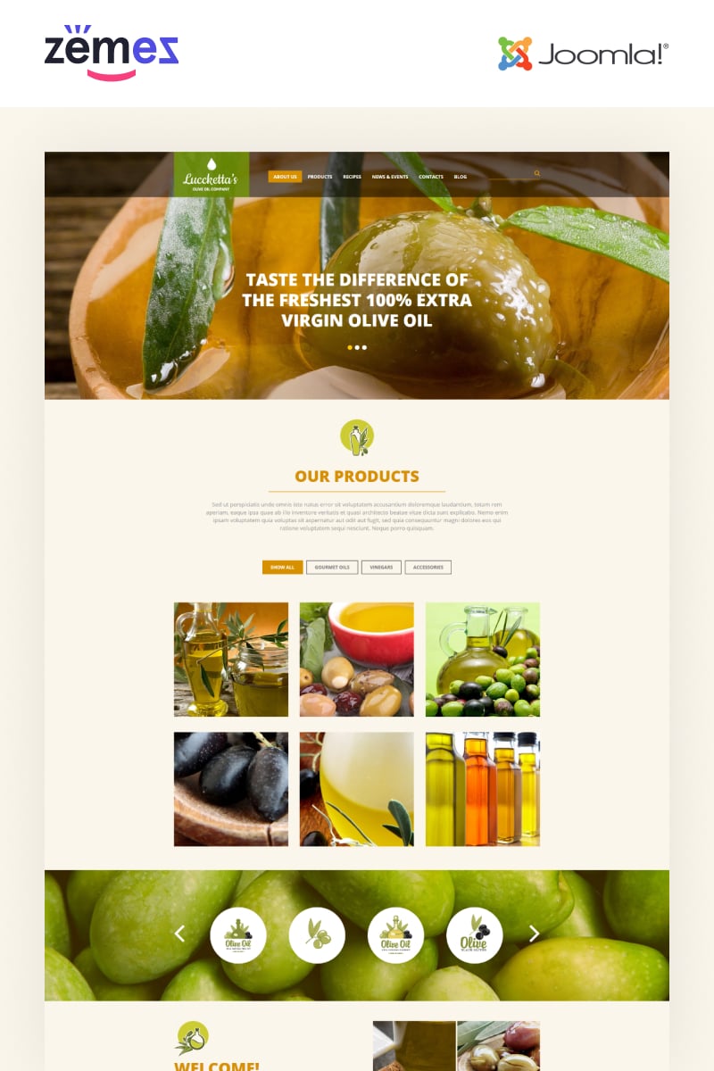 Thème Joomla adaptatif pour site d'alimentation et de boissons #52579