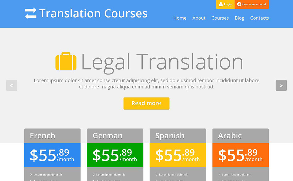Translation Services WordPress Theme