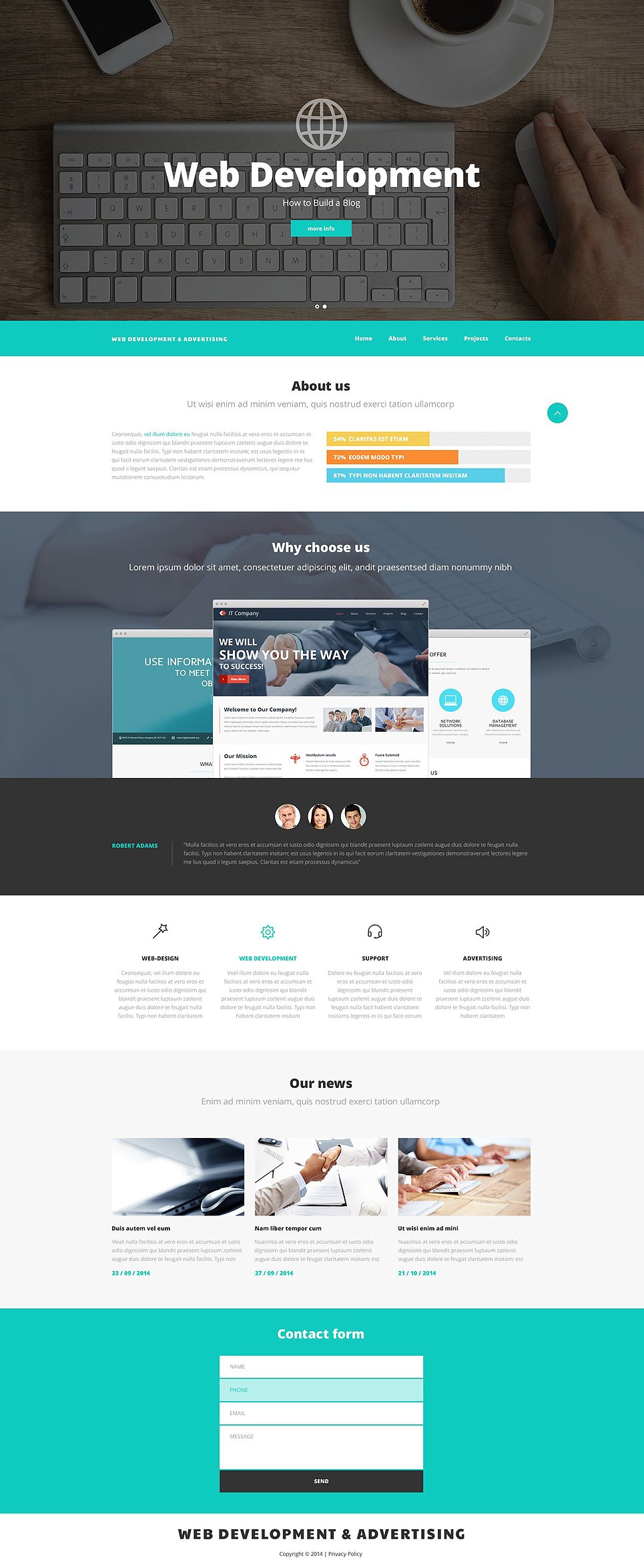 Web Design and Advertising Website Template #52537