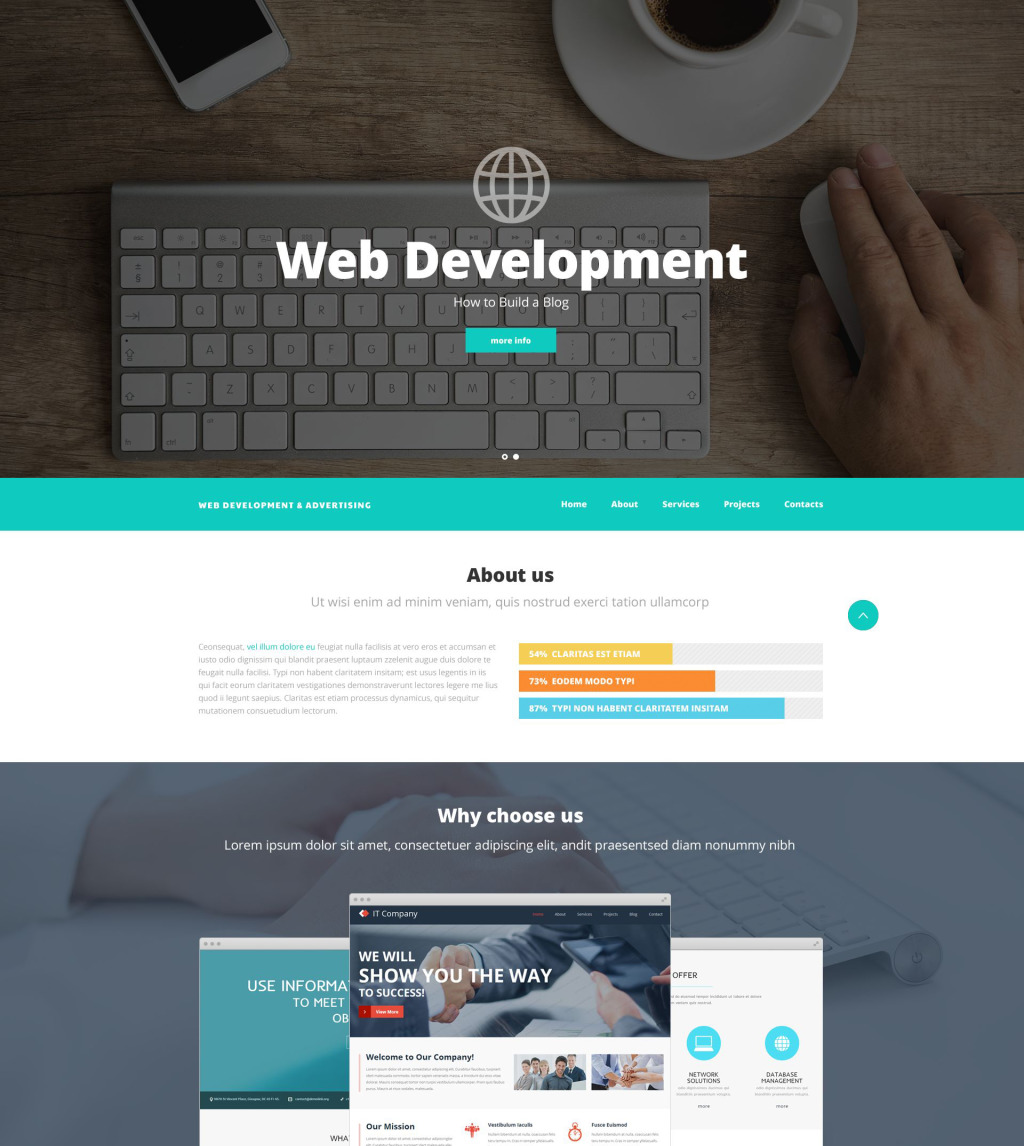 Web Design and Advertising Website Template #52537