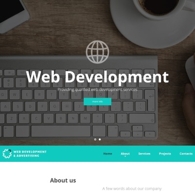 Responsive Website Vorlage für Web Entwicklung 
