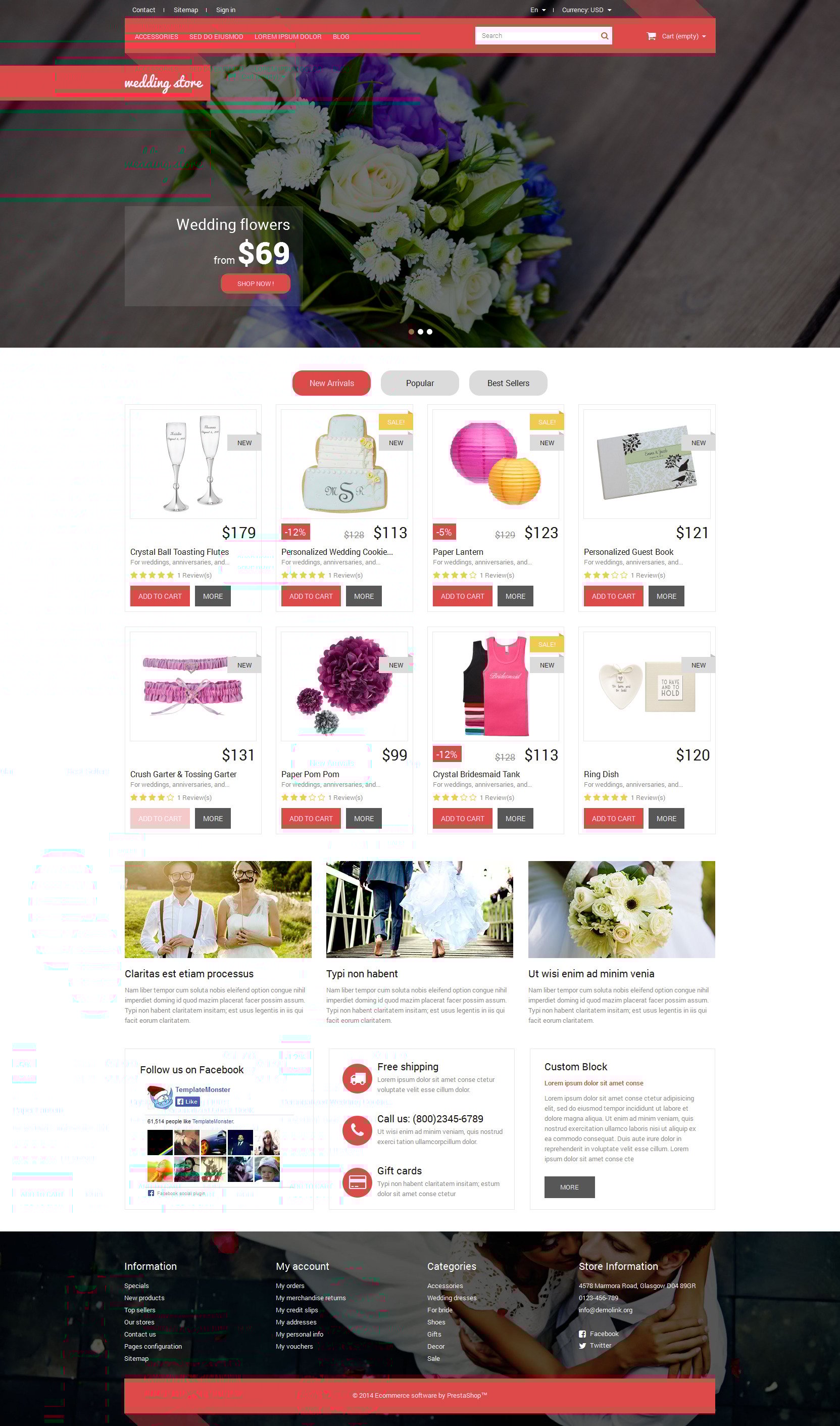 Wedding Day Essentials PrestaShop Theme - screenshot