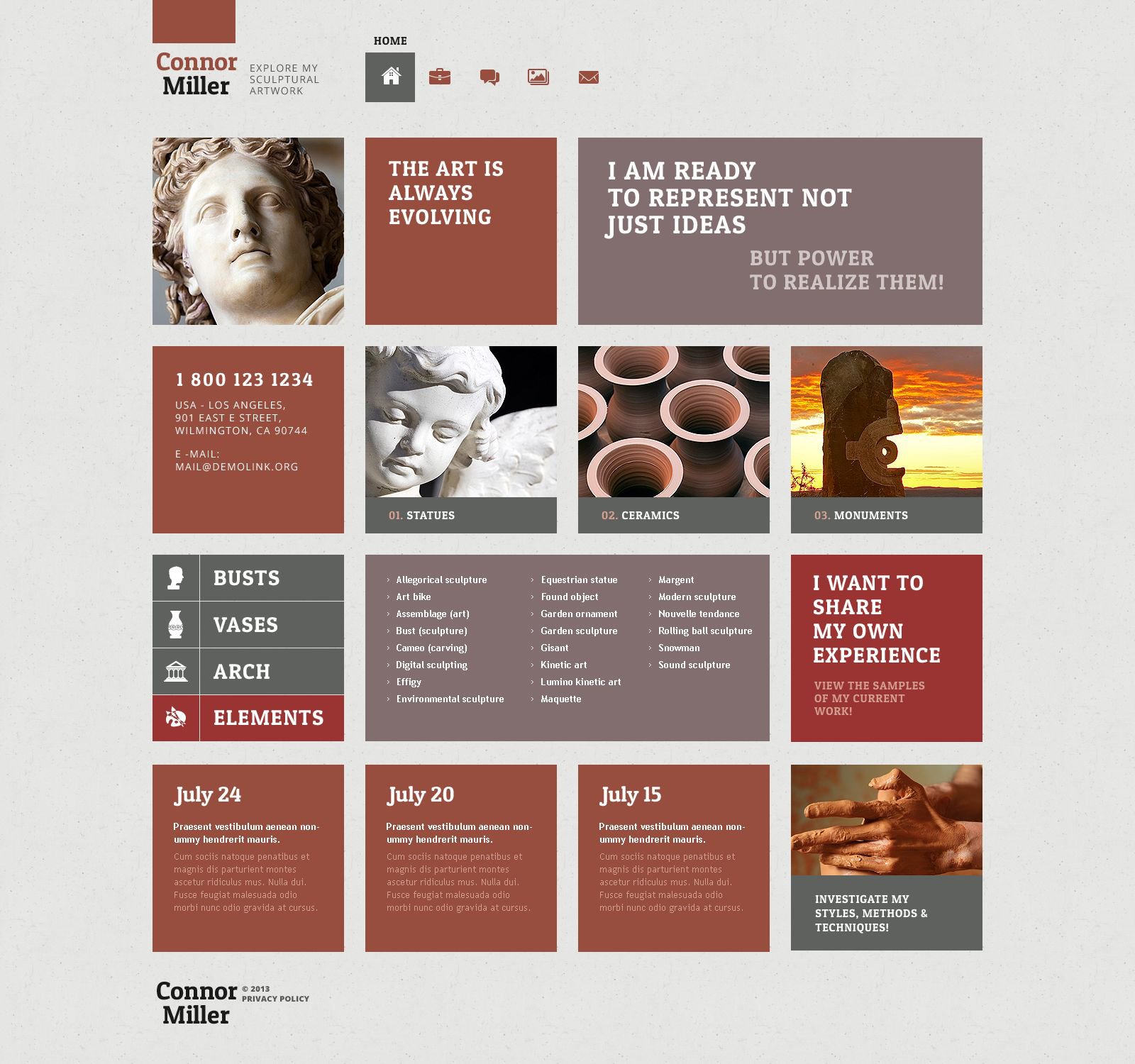 WordPress Theme namens "Kunst Blog" #52508 - Screenshot
