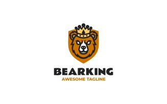 Bear king Mascot Logo Design