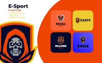 E-Sport Mascot Logo Design Set