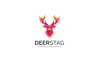 Gradient Modern Deer Logo Design