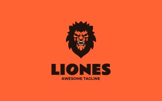 Lion Head Mascot Logo Design