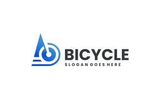 Modern Gradient Abstract Bicycle Logo Design