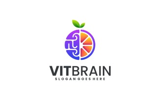 Modern Gradient Fruit Logo Design