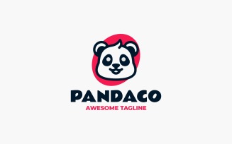 Panda Mascot Logo Design Template