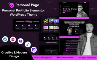 Personal Page Portfolio WordPress Theme