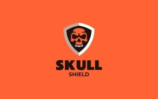 Skull Shield Mascot Logo Design