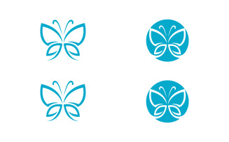 Butterfly Beauty Vector logo icon design template v.11