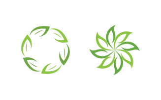 Eco Tree leaf Green nature element vector design v.2
