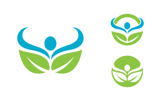 Eco Tree leaf Green nature element vector design v.8