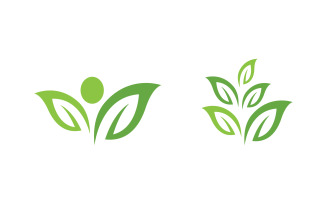 Eco Tree leaf Green nature element vector design v.9