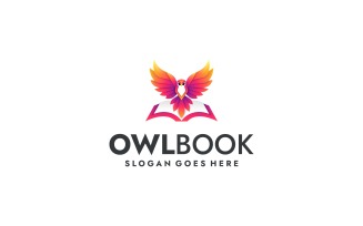 Gradient Modern Owl Book Logo Design