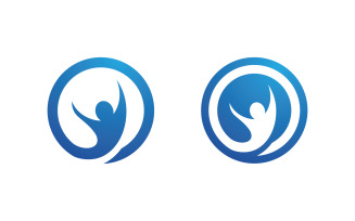 Healthy life Human fit sport logo sign illustration v.224