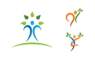 Healthy life Human fit sport logo sign illustration v.232