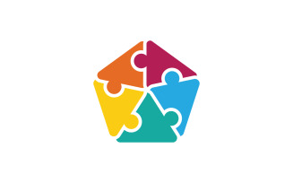 Human care adoption group network and social logo design vv.129