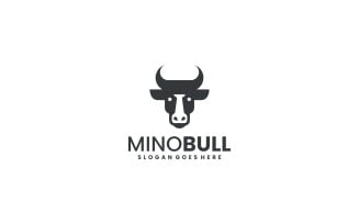 Monochrome Bold Bull Logo Design