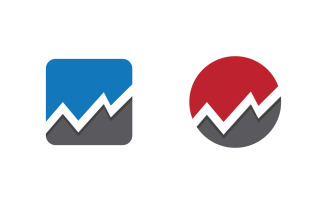 Business growth Finance concept logo illustration design v.100