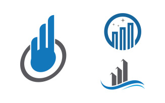 Business growth Finance concept logo illustration design v.102