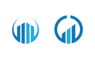 Business growth Finance concept logo illustration design v.103