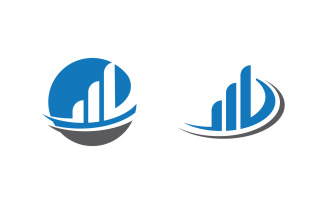 Business growth Finance concept logo illustration design v.95