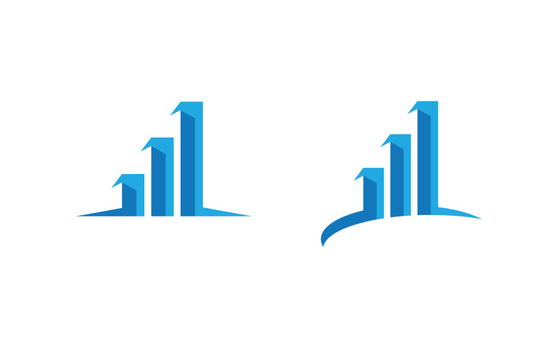Business growth Finance concept logo illustration design v.96 Logo Template