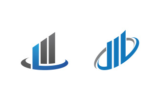 Business growth Finance concept logo illustration design v.98
