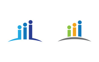 Business growth Finance concept logo illustration design v.99