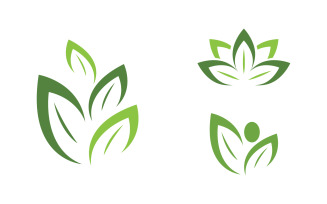 Eco Tree leaf Green nature element vector design v.5