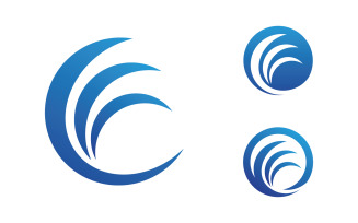 Water wave liquid vector Logo illustration design V1.204