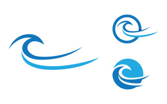 Water wave liquid vector Logo illustration design V1.207