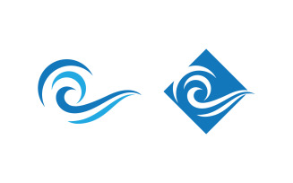 Water wave liquid vector Logo illustration design V1.208