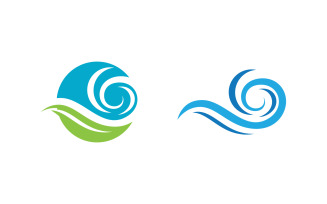 Water wave liquid vector Logo illustration design V1.209