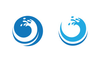 Water wave liquid vector Logo illustration design V1.210