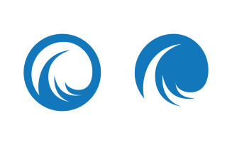 Water wave liquid vector Logo illustration design V1.212