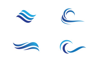 Water wave liquid vector Logo illustration design V1.213