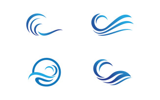 Water wave liquid vector Logo illustration design V1.215