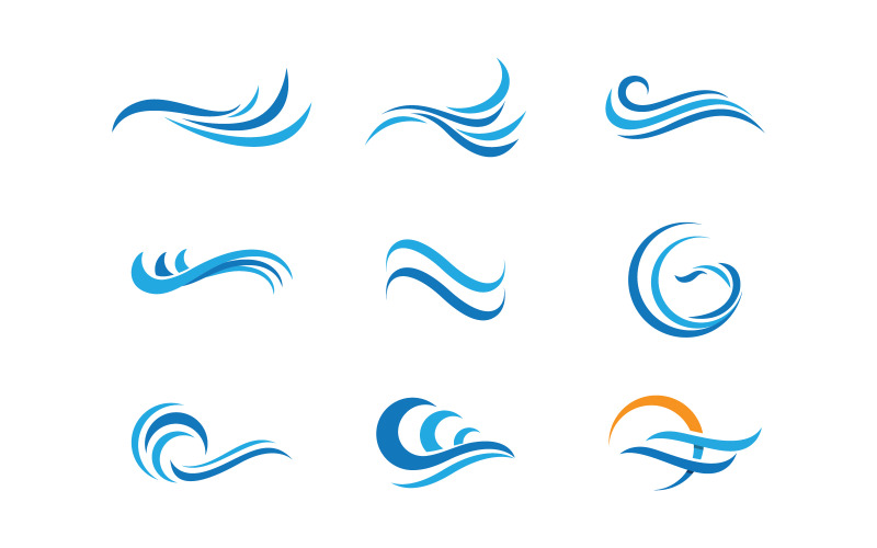 Water wave liquid vector Logo illustration design V1.216 Logo Template