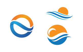 Water wave liquid vector Logo illustration design V1.217