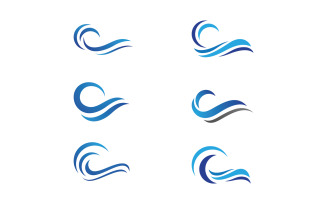 Water wave liquid vector Logo illustration design V1.218