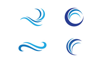 Water wave liquid vector Logo illustration design V1.219
