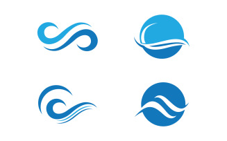 Water wave liquid vector Logo illustration design V1.220