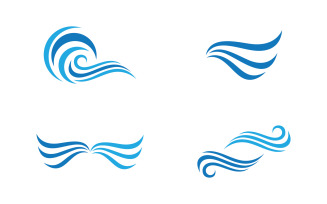 Water wave liquid vector Logo illustration design V1.221