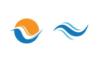 Water wave liquid vector Logo illustration design V1.222