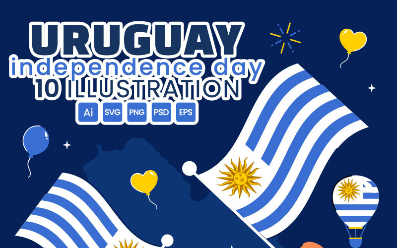 10 Uruguay Independence Day Illustration